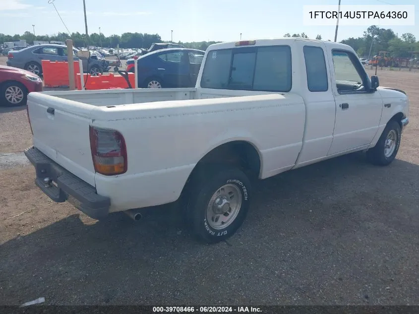 1996 Ford Ranger Super Cab VIN: 1FTCR14U5TPA64360 Lot: 39708466