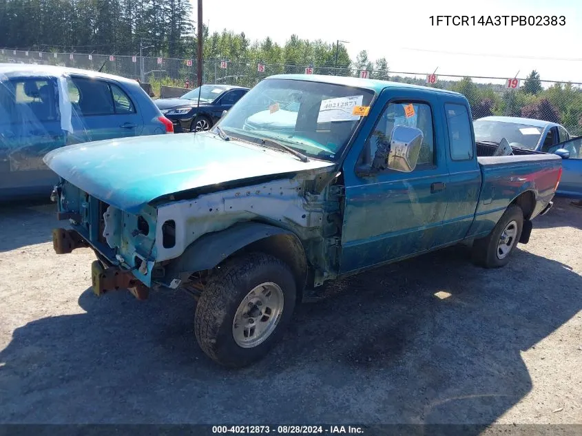 1996 Ford Ranger Super Cab VIN: 1FTCR14A3TPB02383 Lot: 40212873