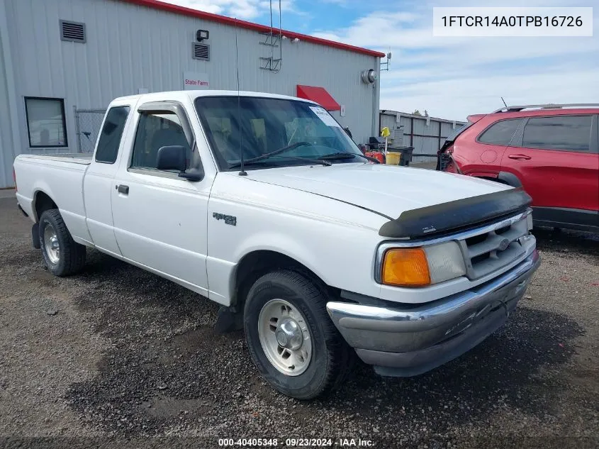 1996 Ford Ranger Super Cab VIN: 1FTCR14A0TPB16726 Lot: 40405348