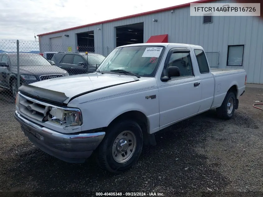 1996 Ford Ranger Super Cab VIN: 1FTCR14A0TPB16726 Lot: 40405348