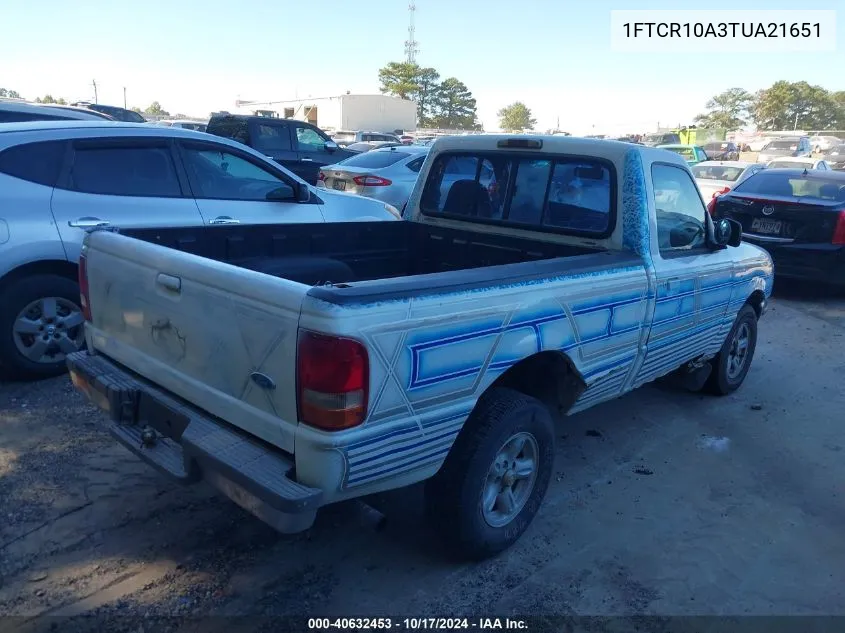 1996 Ford Ranger VIN: 1FTCR10A3TUA21651 Lot: 40632453