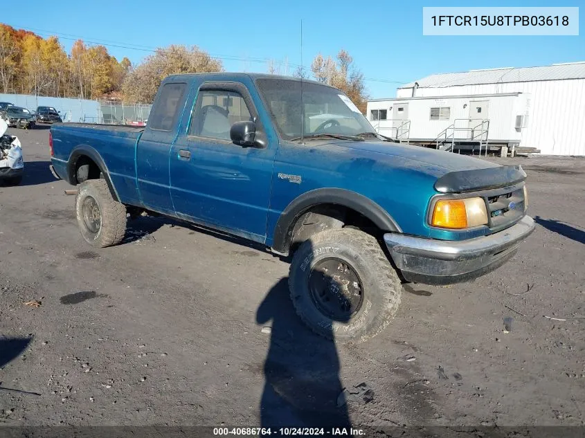 1996 Ford Ranger Super Cab VIN: 1FTCR15U8TPB03618 Lot: 40686764