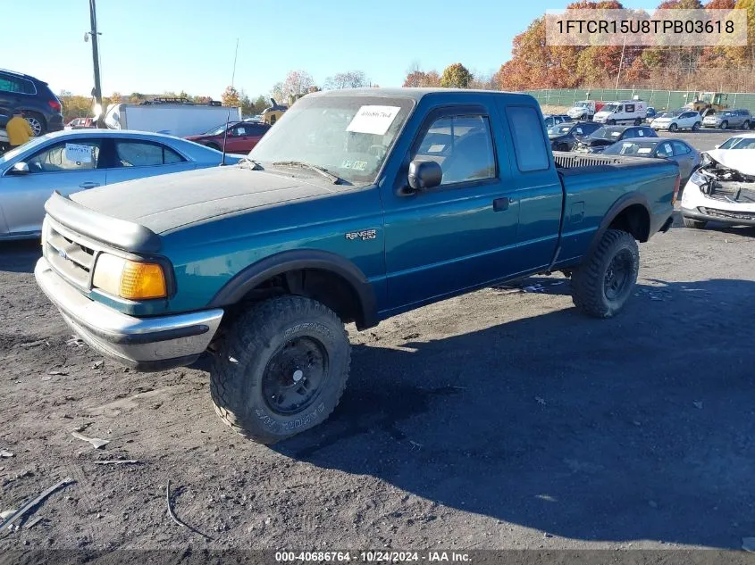 1996 Ford Ranger Super Cab VIN: 1FTCR15U8TPB03618 Lot: 40686764