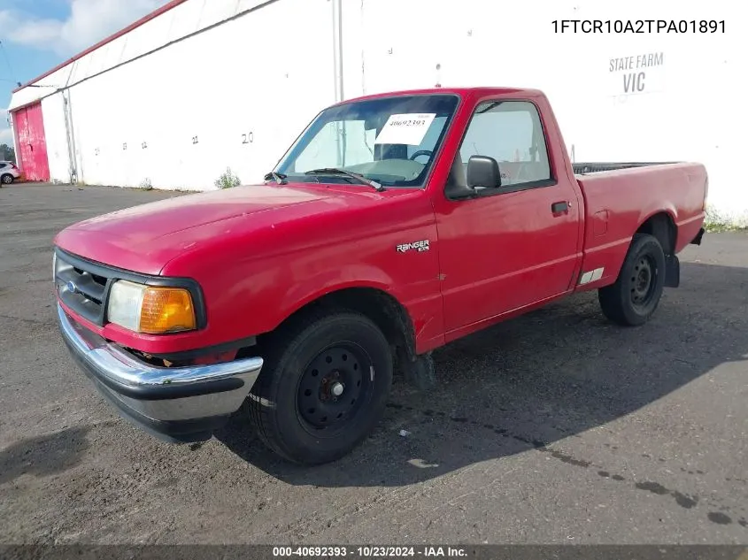 1996 Ford Ranger VIN: 1FTCR10A2TPA01891 Lot: 40692393