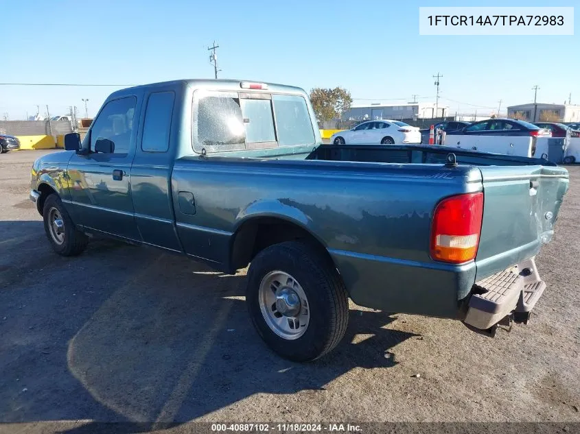 1996 Ford Ranger Super Cab VIN: 1FTCR14A7TPA72983 Lot: 40887102