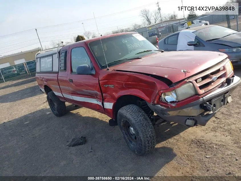 1997 Ford Ranger Splash/Xlt VIN: 1FTCR14X2VPA39848 Lot: 38758650