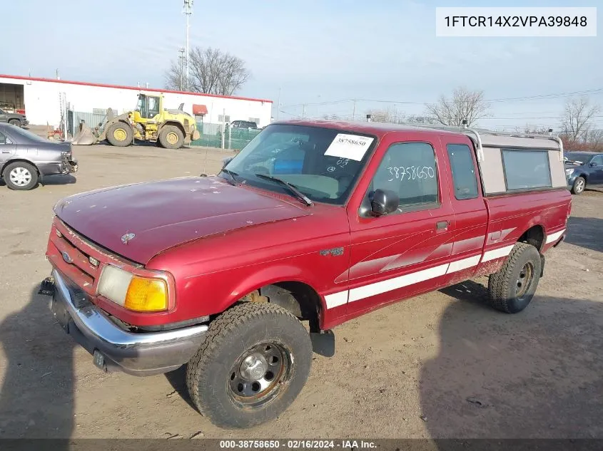 1997 Ford Ranger Splash/Xlt VIN: 1FTCR14X2VPA39848 Lot: 38758650