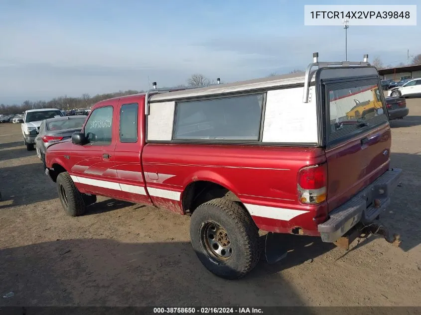 1997 Ford Ranger Splash/Xlt VIN: 1FTCR14X2VPA39848 Lot: 38758650