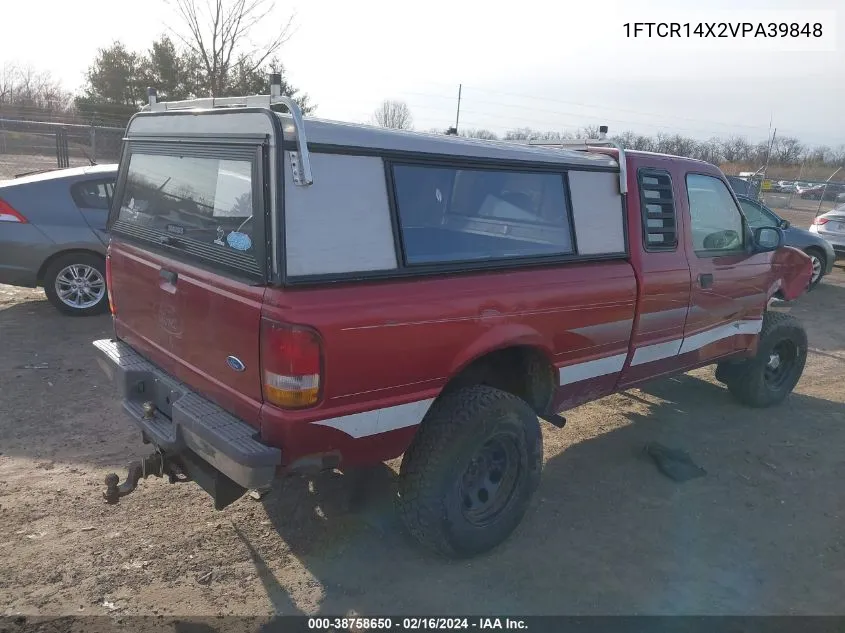 1997 Ford Ranger Splash/Xlt VIN: 1FTCR14X2VPA39848 Lot: 38758650