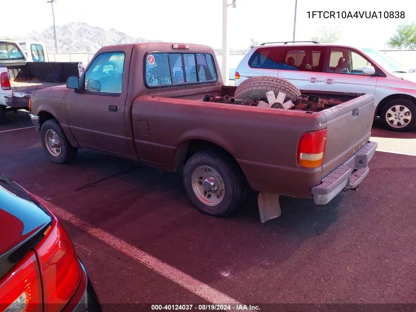 1997 Ford Ranger Splash/Xl/Xlt VIN: 1FTCR10A4VUA10838 Lot: 40124037