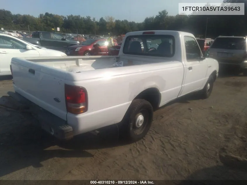 1997 Ford Ranger Splash/Xl/Xlt VIN: 1FTCR10A5VTA39643 Lot: 40310210