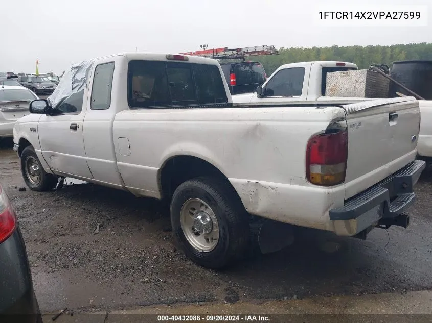 1997 Ford Ranger Splash/Xlt VIN: 1FTCR14X2VPA27599 Lot: 40432088