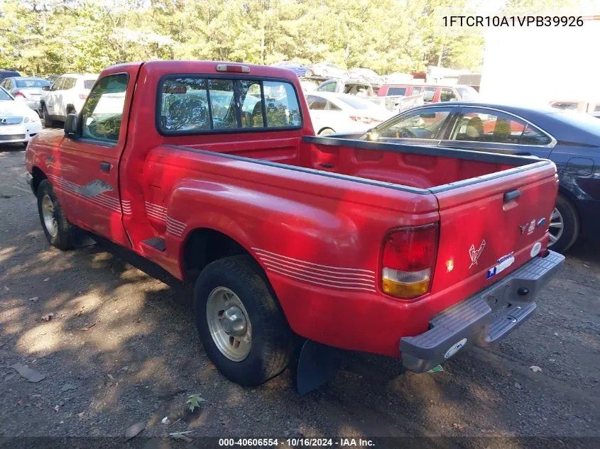 1997 Ford Ranger Splash/Xl/Xlt VIN: 1FTCR10A1VPB39926 Lot: 40606554