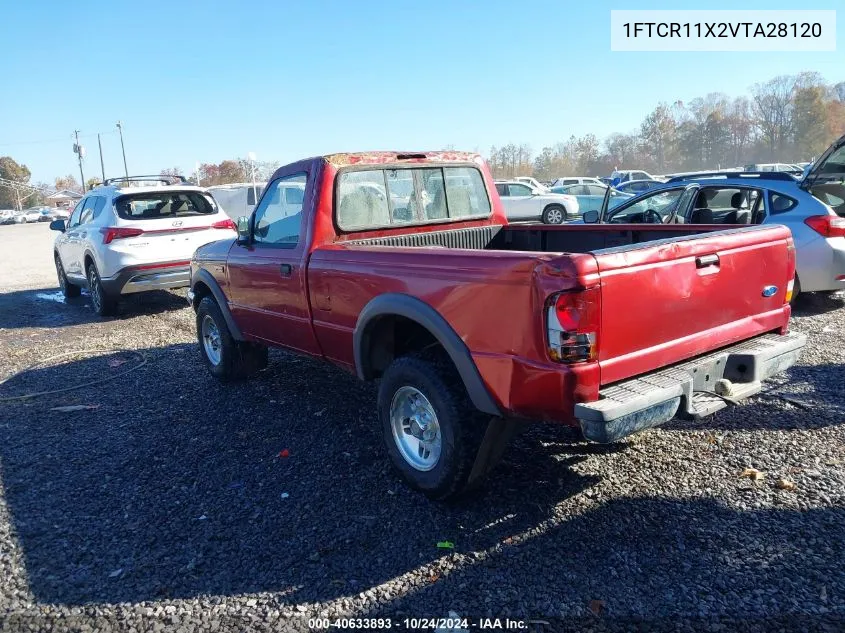 1997 Ford Ranger Splash/Stx/Xlt VIN: 1FTCR11X2VTA28120 Lot: 40633893