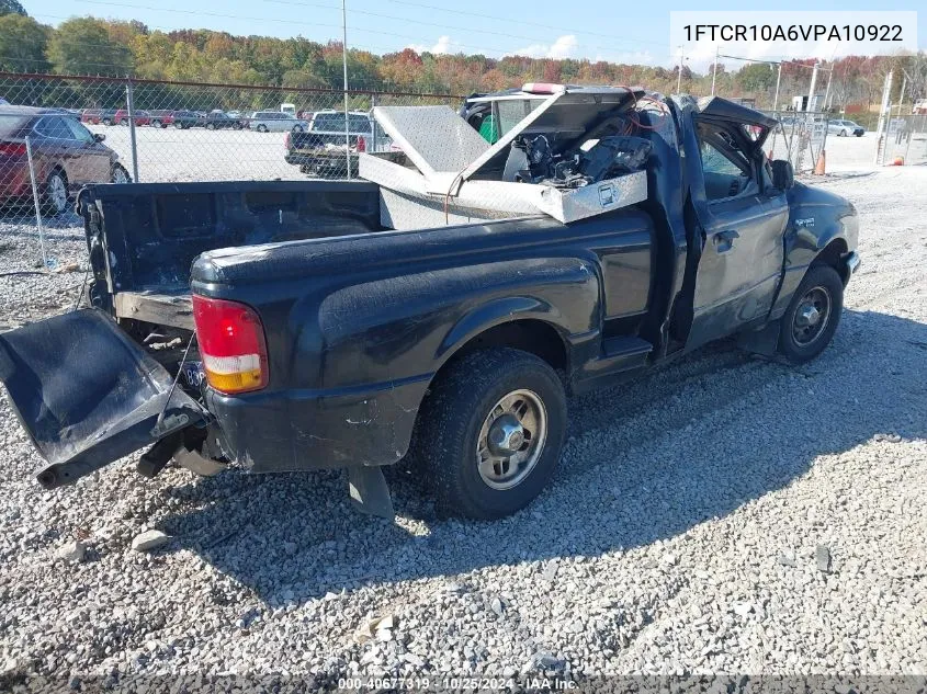 1997 Ford Ranger Splash/Xl/Xlt VIN: 1FTCR10A6VPA10922 Lot: 40677319