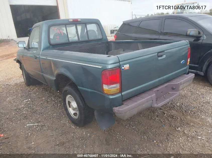 1997 Ford Ranger Splash/Xl/Xlt VIN: 1FTCR10A0VTA80617 Lot: 40768407