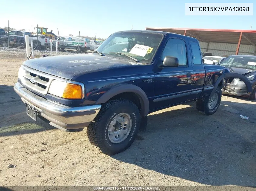 1997 Ford Ranger Splash/Stx/Xlt VIN: 1FTCR15X7VPA43098 Lot: 40842115