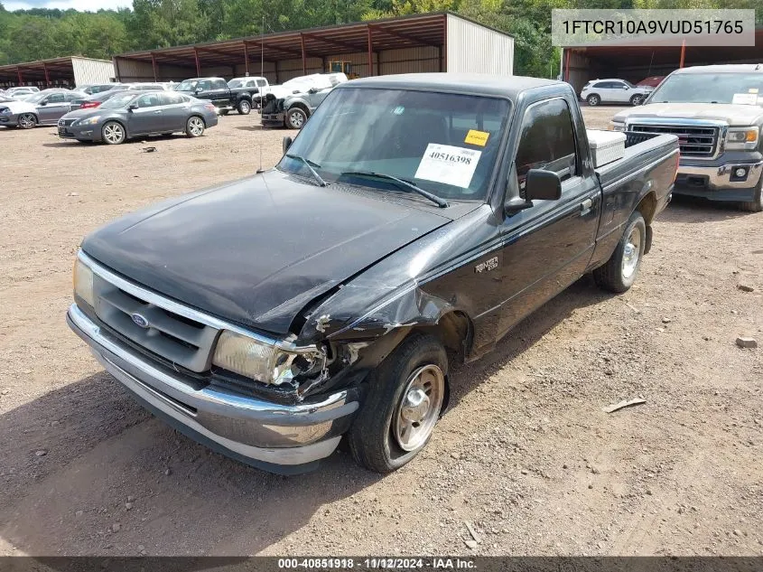 1997 Ford Ranger Splash/Xl/Xlt VIN: 1FTCR10A9VUD51765 Lot: 40851918