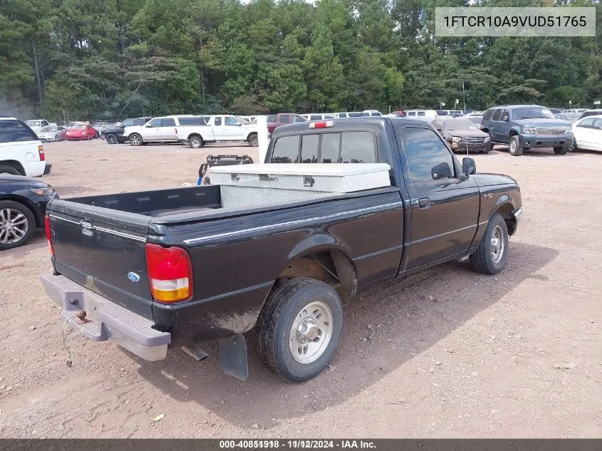 1997 Ford Ranger Splash/Xl/Xlt VIN: 1FTCR10A9VUD51765 Lot: 40851918