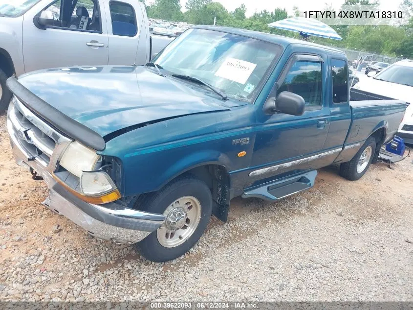 1998 Ford Ranger Splash/Xl/Xlt VIN: 1FTYR14X8WTA18310 Lot: 39622093