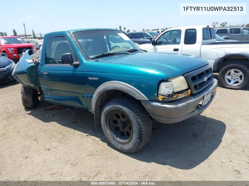 1998 Ford Ranger Splash/Xl/Xlt VIN: 1FTYR11U0WPA32513 Lot: 39931665