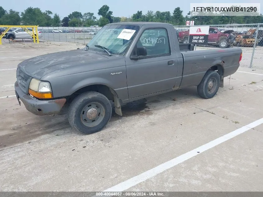 1998 Ford Ranger Splash/Xl/Xlt VIN: 1FTYR10UXWUB41290 Lot: 40044057