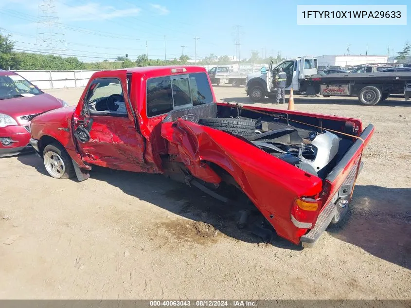 1998 Ford Ranger Splash/Xl/Xlt VIN: 1FTYR10X1WPA29633 Lot: 40063043