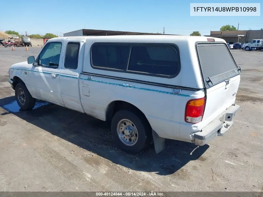 1998 Ford Ranger Splash/Xl/Xlt VIN: 1FTYR14U8WPB10998 Lot: 40124044