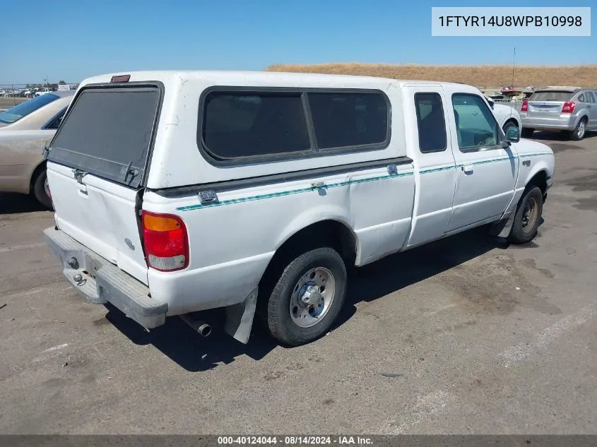 1998 Ford Ranger Splash/Xl/Xlt VIN: 1FTYR14U8WPB10998 Lot: 40124044