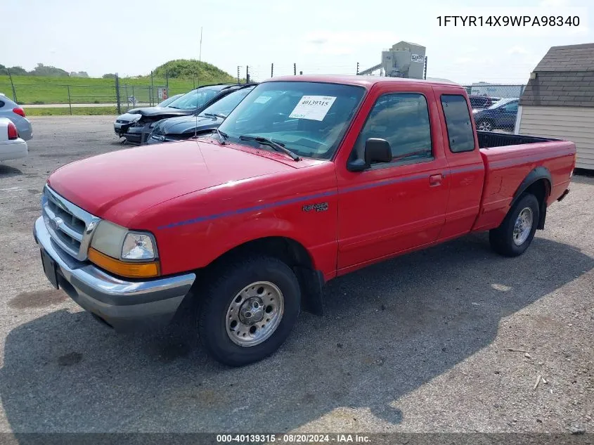 1998 Ford Ranger Splash/Xl/Xlt VIN: 1FTYR14X9WPA98340 Lot: 40139315