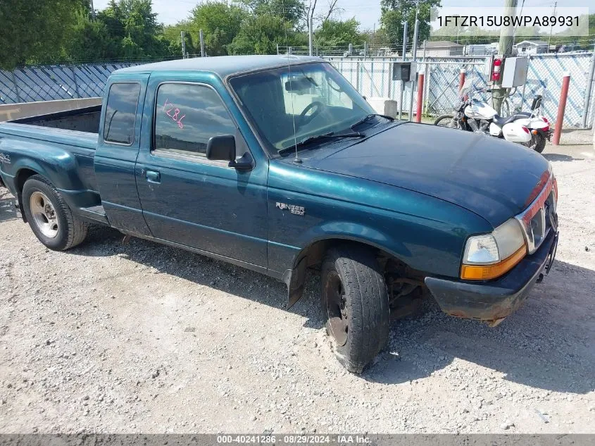 1998 Ford Ranger Splash/Xl/Xlt VIN: 1FTZR15U8WPA89931 Lot: 40241286