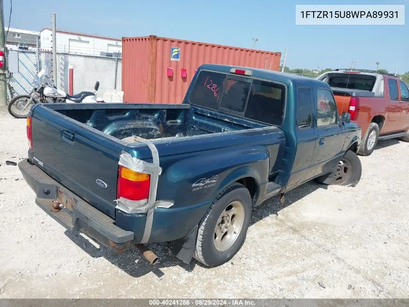 1998 Ford Ranger Splash/Xl/Xlt VIN: 1FTZR15U8WPA89931 Lot: 40241286