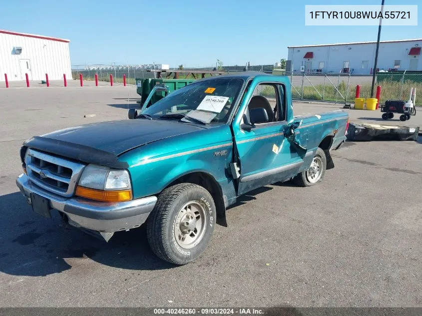 1998 Ford Ranger Splash/Xl/Xlt VIN: 1FTYR10U8WUA55721 Lot: 40246260