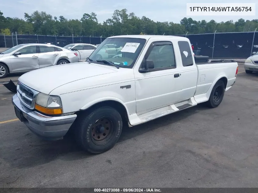 1998 Ford Ranger Splash/Xl/Xlt VIN: 1FTYR14U6WTA56754 Lot: 40273088