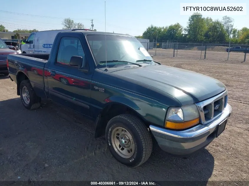 1998 Ford Ranger Splash/Xl/Xlt VIN: 1FTYR10C8WUA52602 Lot: 40306861