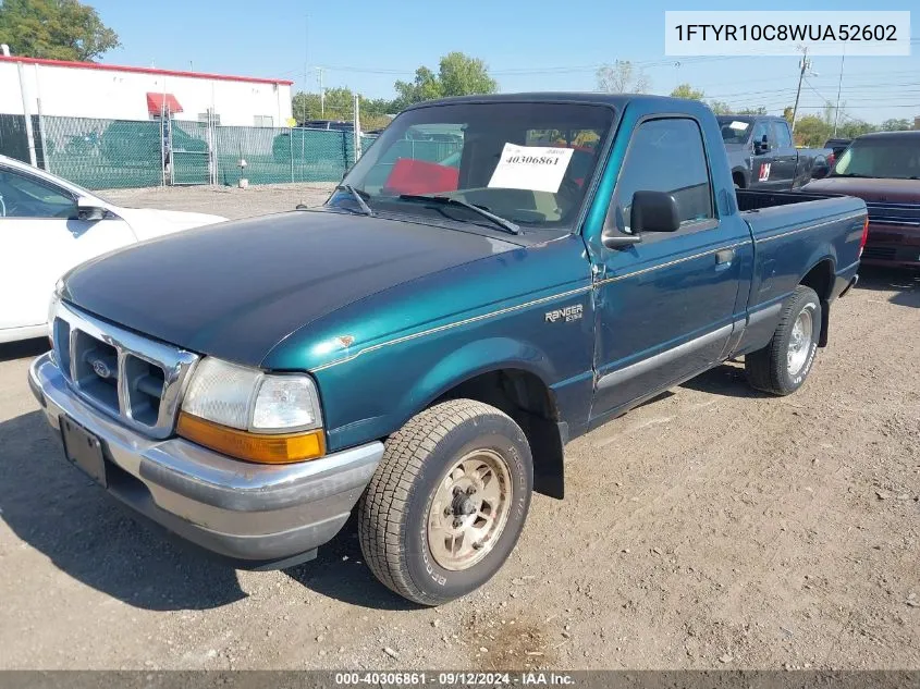 1998 Ford Ranger Splash/Xl/Xlt VIN: 1FTYR10C8WUA52602 Lot: 40306861