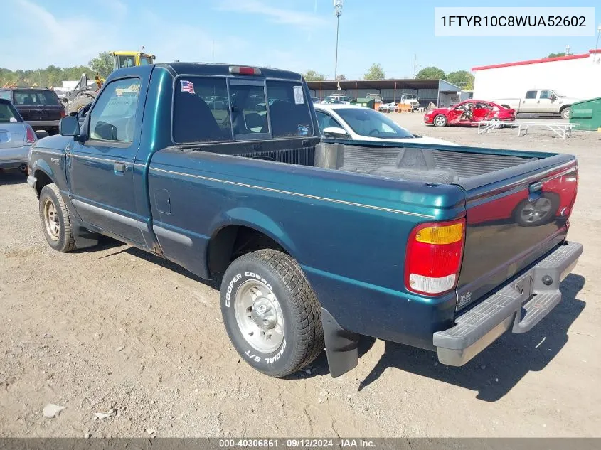 1998 Ford Ranger Splash/Xl/Xlt VIN: 1FTYR10C8WUA52602 Lot: 40306861