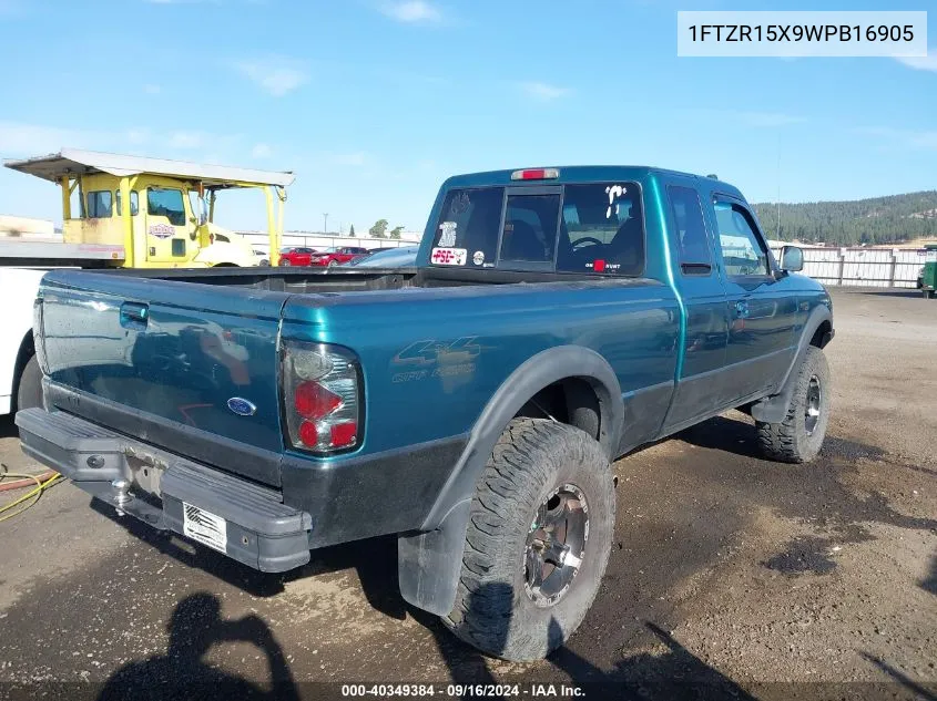 1998 Ford Ranger Splash/Xl/Xlt VIN: 1FTZR15X9WPB16905 Lot: 40349384