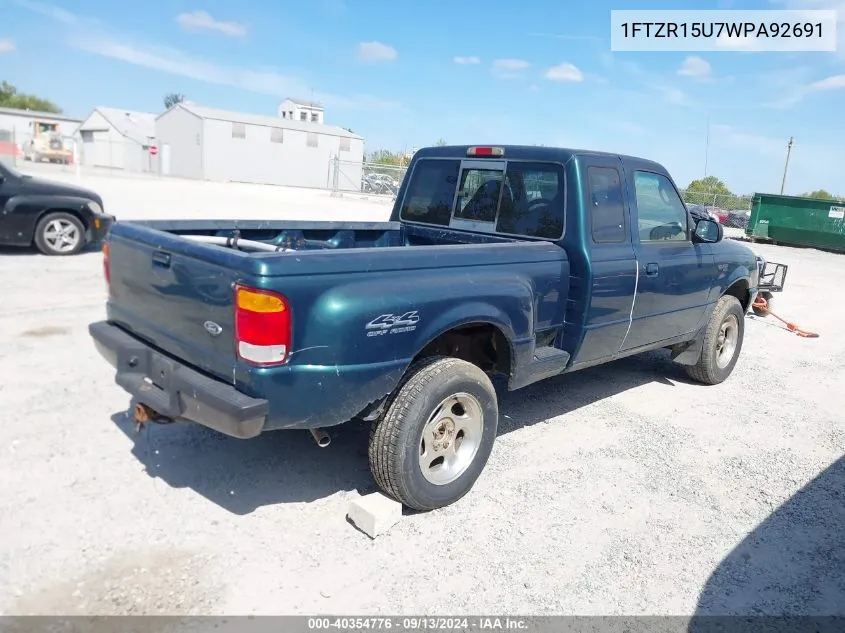 1998 Ford Ranger Splash/Xl/Xlt VIN: 1FTZR15U7WPA92691 Lot: 40354776