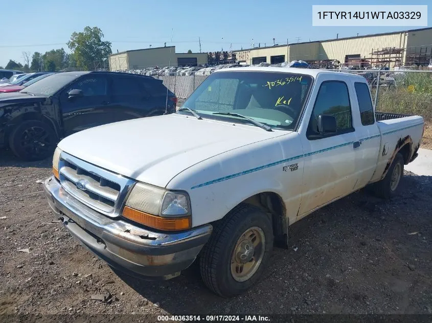 1998 Ford Ranger Splash/Xl/Xlt VIN: 1FTYR14U1WTA03329 Lot: 40363514