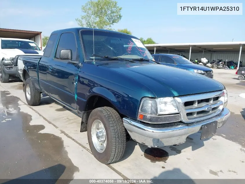 1998 Ford Ranger Splash/Xl/Xlt VIN: 1FTYR14U1WPA25310 Lot: 40374058