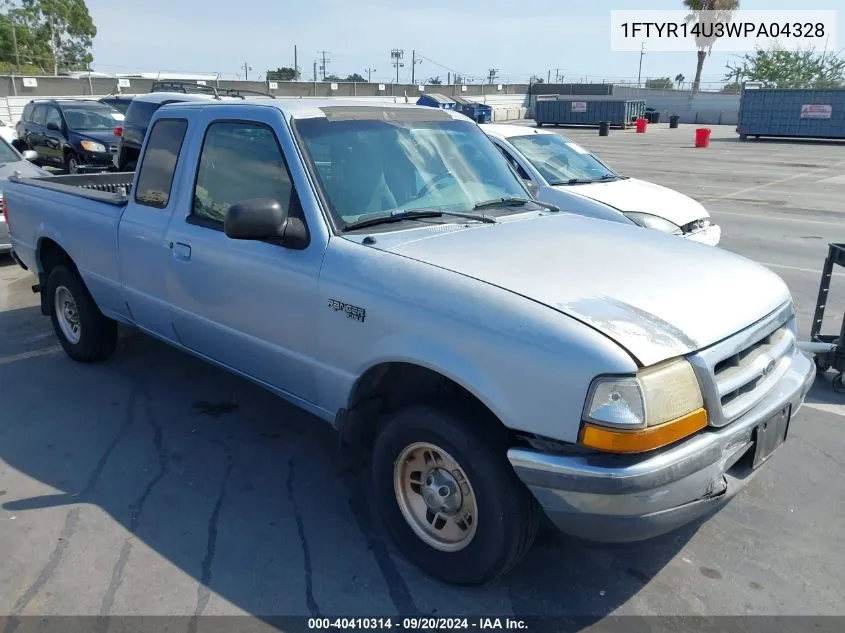 1998 Ford Ranger Splash/Xl/Xlt VIN: 1FTYR14U3WPA04328 Lot: 40410314