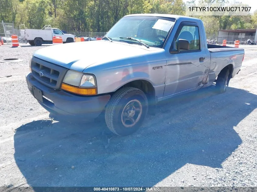 1998 Ford Ranger Splash/Xl/Xlt VIN: 1FTYR10CXWUC71707 Lot: 40410873