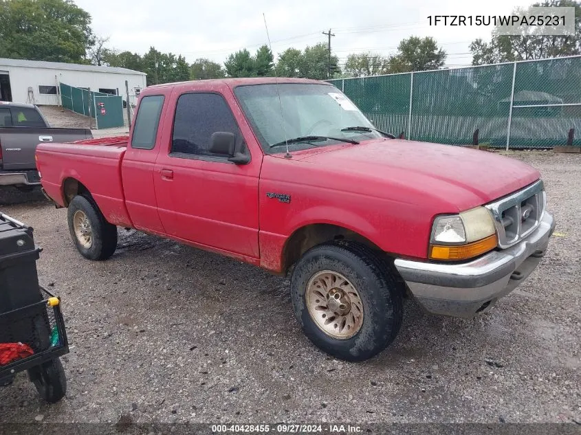 1998 Ford Ranger Splash/Xl/Xlt VIN: 1FTZR15U1WPA25231 Lot: 40428455