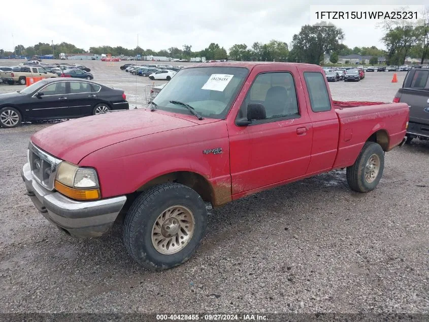 1998 Ford Ranger Splash/Xl/Xlt VIN: 1FTZR15U1WPA25231 Lot: 40428455