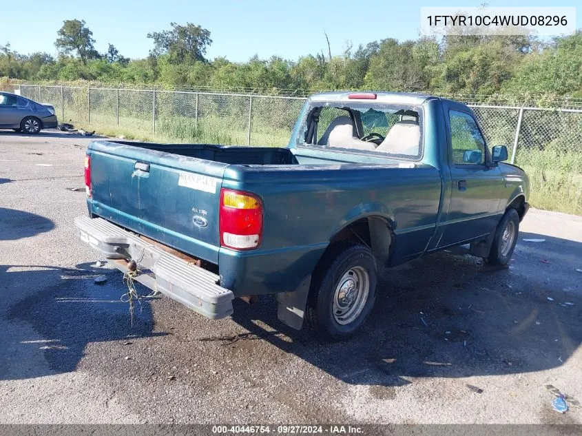 1998 Ford Ranger Splash/Xl/Xlt VIN: 1FTYR10C4WUD08296 Lot: 40446754