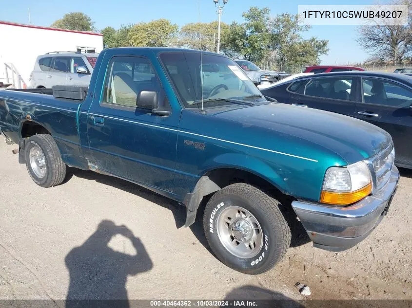 1998 Ford Ranger Splash/Xl/Xlt VIN: 1FTYR10C5WUB49207 Lot: 40464362