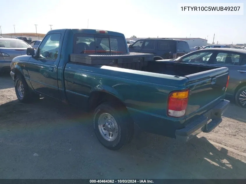 1998 Ford Ranger Splash/Xl/Xlt VIN: 1FTYR10C5WUB49207 Lot: 40464362