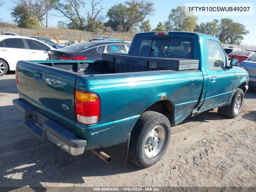 1998 Ford Ranger Splash/Xl/Xlt VIN: 1FTYR10C5WUB49207 Lot: 40464362