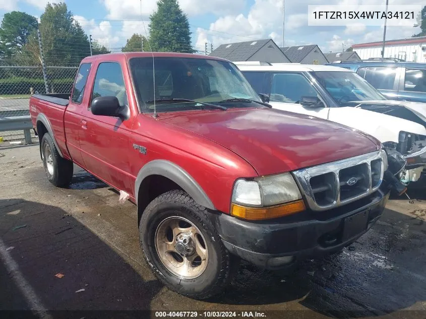 1998 Ford Ranger Splash/Xl/Xlt VIN: 1FTZR15X4WTA34121 Lot: 40467729